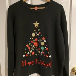 Black Happy Holidays Ugly Sweeter Christmas Tree Design Size XXL